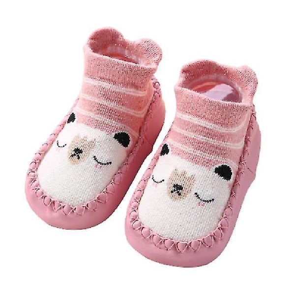 2 Paria Baby sukkia Toddler Tossut Puuvillaiset Lämpimät Kengät Pehmeä Pohja Luistamaton YELLOW (24-30months)