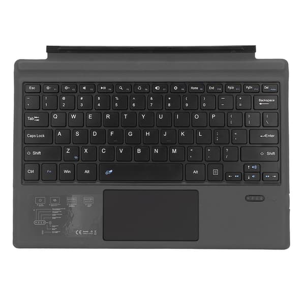 Trådlöst Bluetooth-tangentbord med pekplatta för Surface Pro 7 Plus 7 6 5 4 3 10 m räckvidd svart
