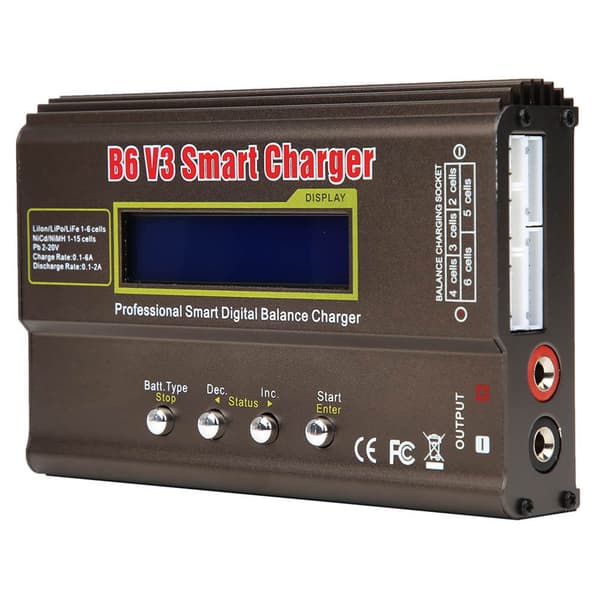 B6V3 80W Modellfly Smart Digital Balanse Batterilader DC 11.0-18.0V