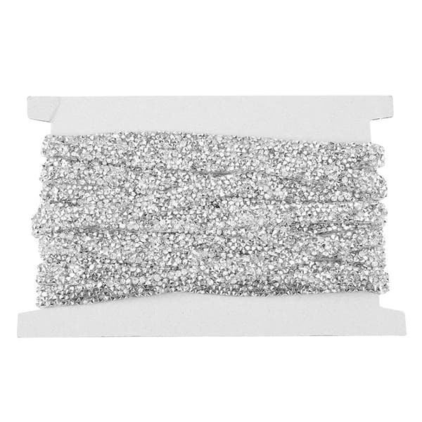 10 Yard Pack 10mm Silver Plast Diamant Mesh Wrap Roll Rhinestone Ribbon Dekoration