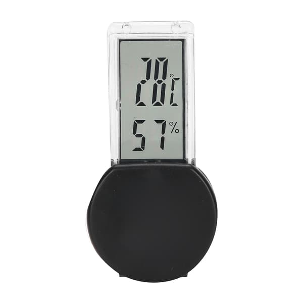 Digitalt Reptil Terrarium Termometer Hygrometer Svart