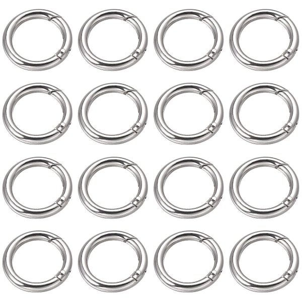 Ultnice 20st Zinklegering öppna hoppringar Delade nyckelringar Polerade pläterade fjäderringar Smyckenstillverkning 4,0x28mm (silver)