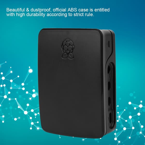 Raspberry Pi 4B Sort ABS Snap Case med Præcise Huller Korrosionsbestandig
