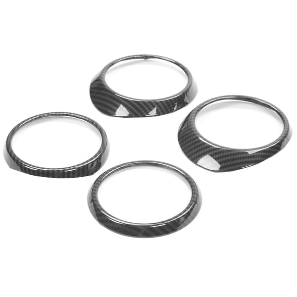 Kolfiberstil Central Kontroll Luftventil Trim Ring Dekoration för Tacoma 2016-2020