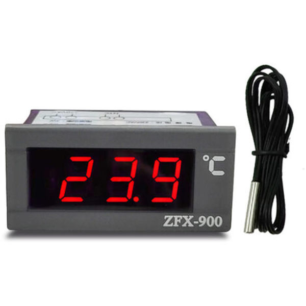 ZFX-900 Termometer Inbyggd temperaturmätare Smart digital temperaturdisplaypanel för Kylskåp Frys Kallskåp, svart