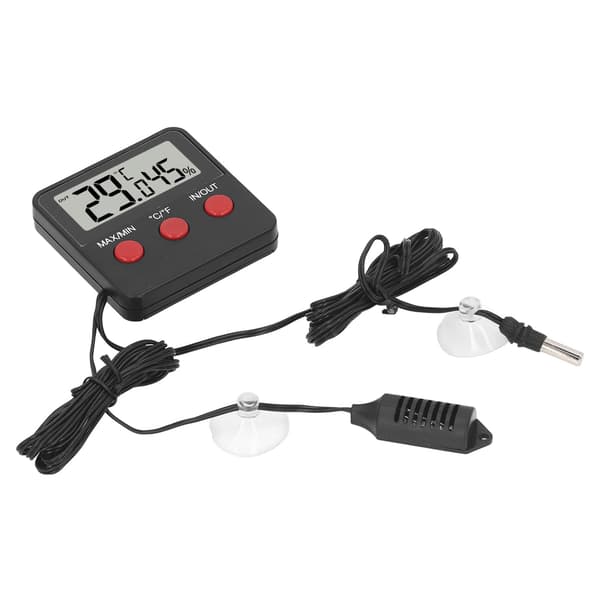 Mini Digital Hygrometer Termometer med 2 Prober til Inkubator Temperatur Fugtighedsmonitor