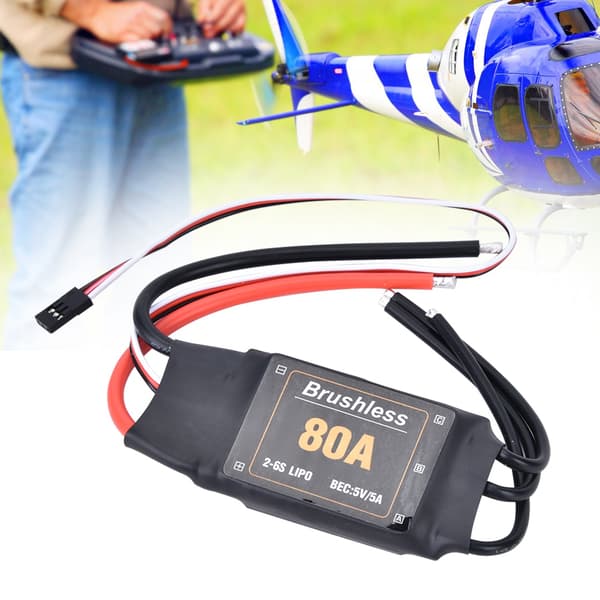 80A Børsteløs ESC Hastighetskontroller Batteri Lavspenningsbeskyttelse RC Tilbehør 2-6S