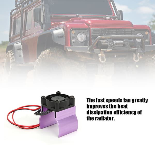 Motor Køleplade Køleblæser 1/10 RC Bil Model Tilbehør Passer til Traxxas TRX-4 Lilla