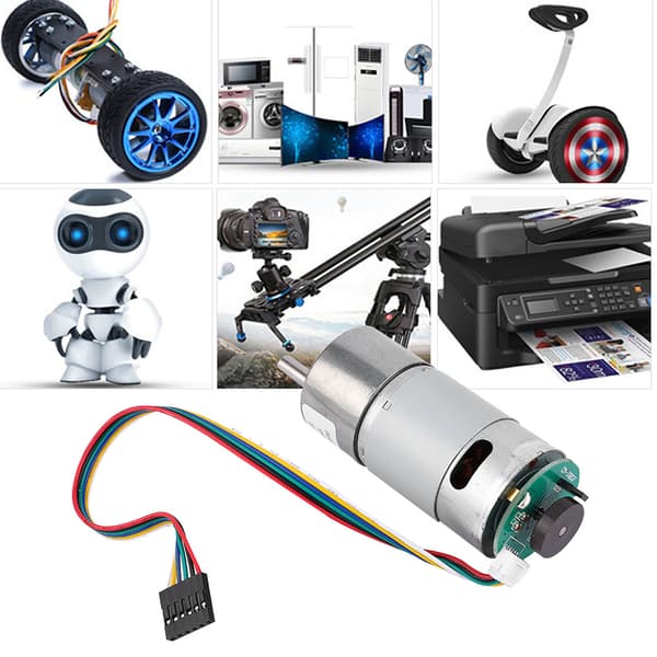 DC-motor med högt vridmoment och encoder 12V 500 RPM