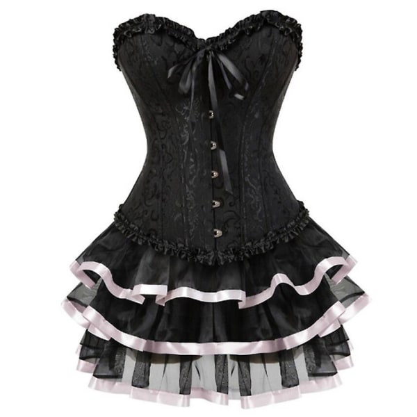 Sexig set , korsett och minikjoluppsättning för kvinnor only Corset L