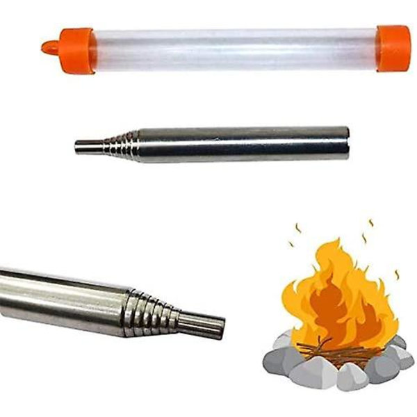 Spitfire fickbälg, 2-pack teleskopisk blåsrör Eldverktyg Bärbar eldbälg Pistol för matlagning Picknick BBQ Jakt Fiske Vandring Utomhusläger