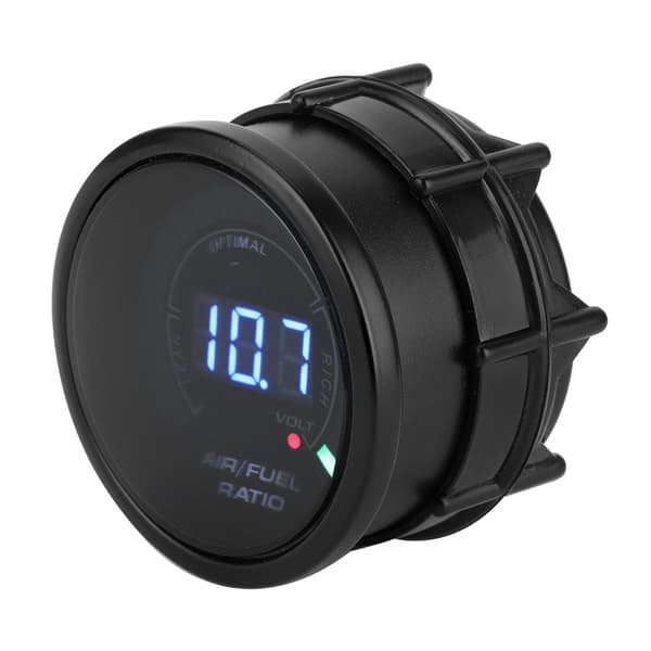 2-i-1 12V Luft/Bränsleförhållande Mätare Voltmeter LED Digital Display Hög Noggrannhet Universal för Bil