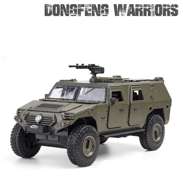 1:24 Jeepar Refit Legering Pansarbil Modell Diecast Toy Terrängfordon Tank Modell Metall Polis Explosionssäker Bil Barnpresent