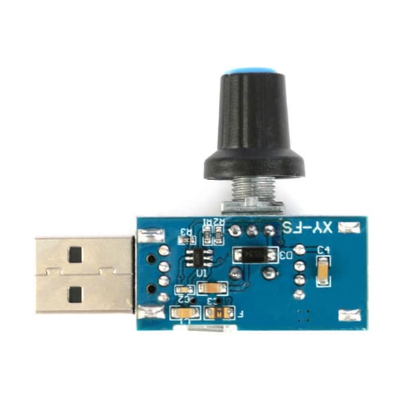 Justerbar USB-viftevolumkontroller 5W USB-viftevolum hastighet trinnløs regulator modul hastighetskontroller 4-12V Flerfarget Multicolor