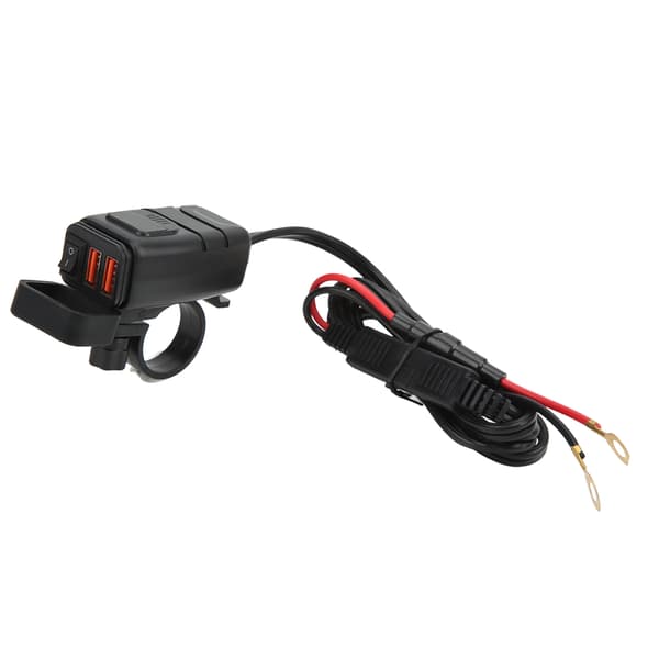 Vandtæt Motorcykel Dobbelt USB Oplader SAE til USB Adapter med Indbygget Voltmeter til Computer