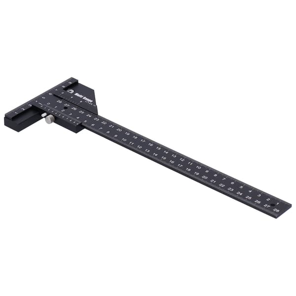 T-formet multifunksjonell trebearbeidingslinjal for ribbemerking