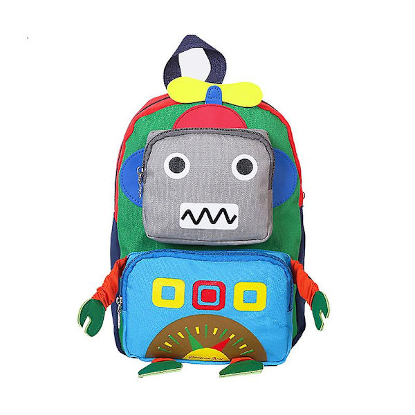 Lasten reppu sarjakuva 3d Robot Kindergarten Reppu-taivaansininen sky blue