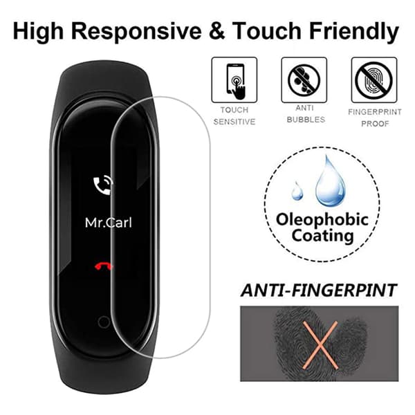Xiaomi Mi Band 5 Full Coverage Flexibelt TPU Skärmskydd