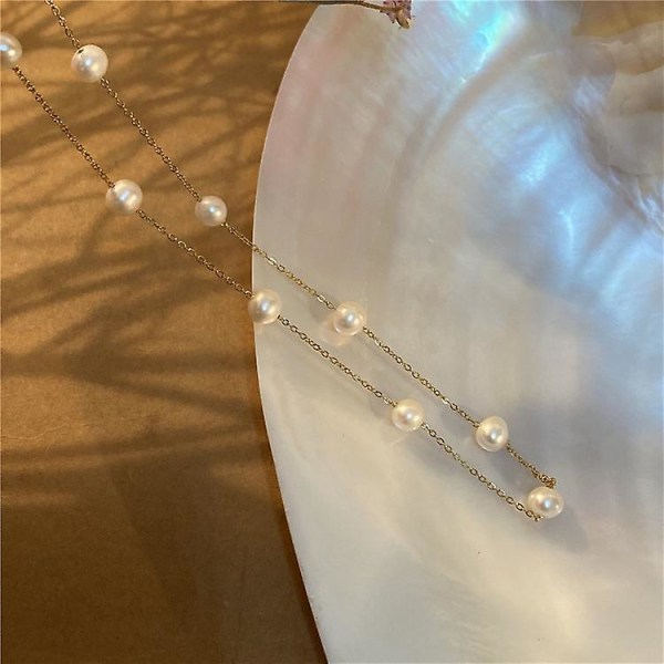 Halsband Pearl Choker Modesmycken B1720 white