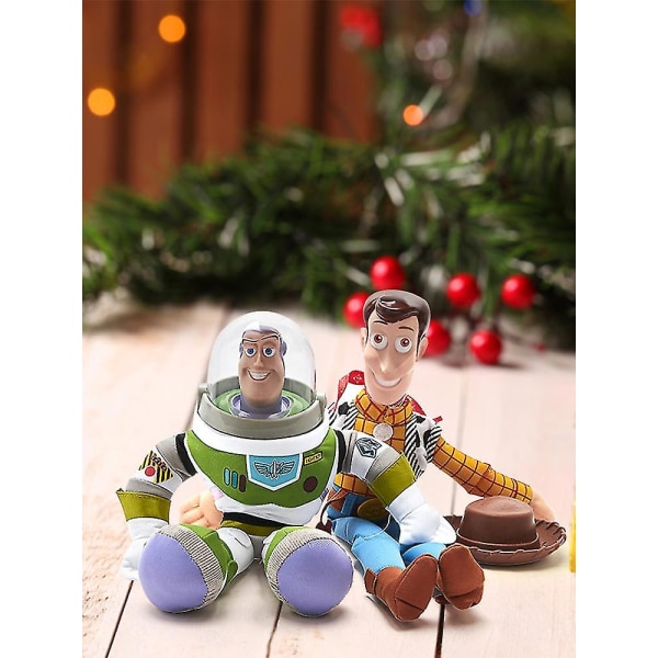 Anime Toy Story Hot Sherif Woody Buzz Lightyear bildukker Plyslegetøj udenfor Hæng legetøj Sødt biltilbehør Bildekoration Green without Helmet
