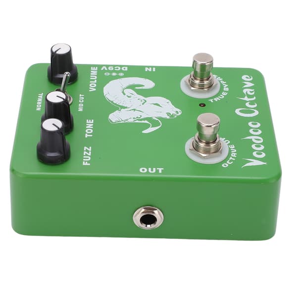 Voodoo Octave Fuzz Gitar Effekt Pedal Justerbar True Bypass
