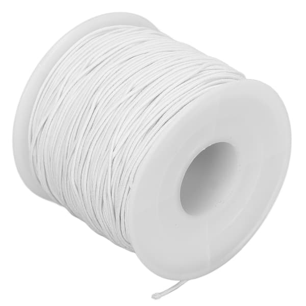 Elastisk Polyestertråd DIY Smykkefremstilling Håndverkstilbehør Hvit 100m