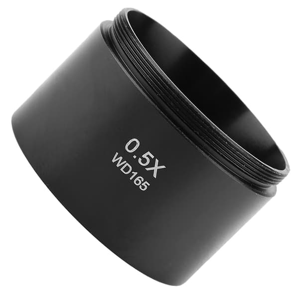 Extra stereomikroskopobjektiv för industrivideomikroskop 48 mm montering - 0,5X