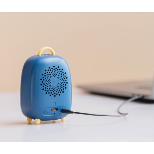 Bluetooth högtalare, Mini Cute Cartoon Pet Space Capsule-högtalare (vit),