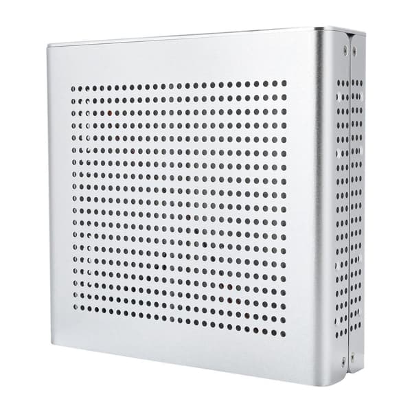G60S HTPC Aluminium Mini ITX-chassi DC ATX Strömförsörjning Silver USB 2.0