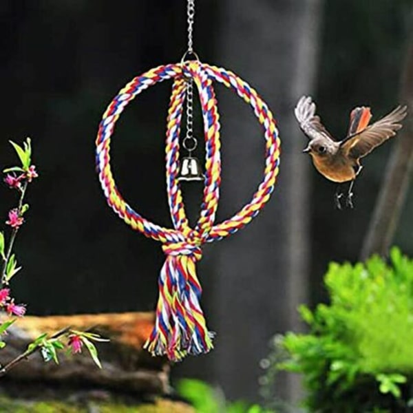 Lintuköysikeinu, värikäs ahvenen kiipeilylelu papukaijoille Cockatiel Cockatoo Conure papukaija