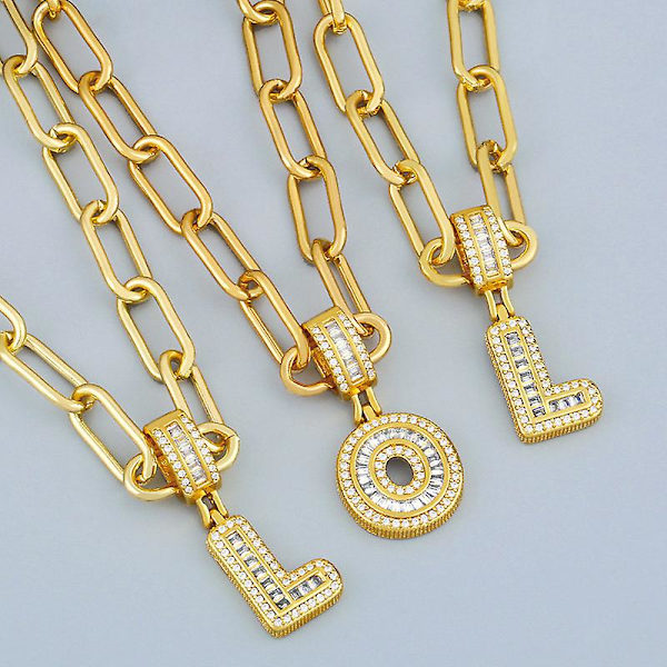 Hängsmycke Vintage Zircon Letter Modesmycken Ac8723 A(excluding chains)