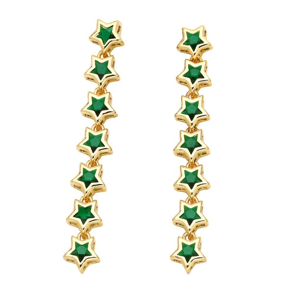 Örhängen Vintage Zircon Star Fashion Jewelry Ac10294 Colorful