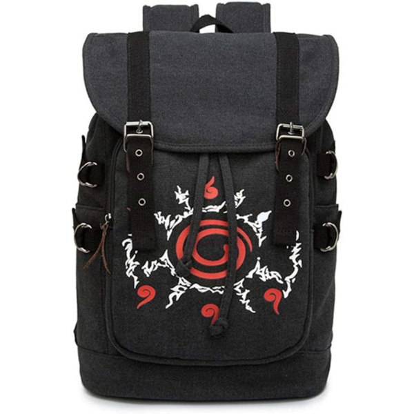 Naruto Anime Pattern Drawstring Canvas Rygsæk--