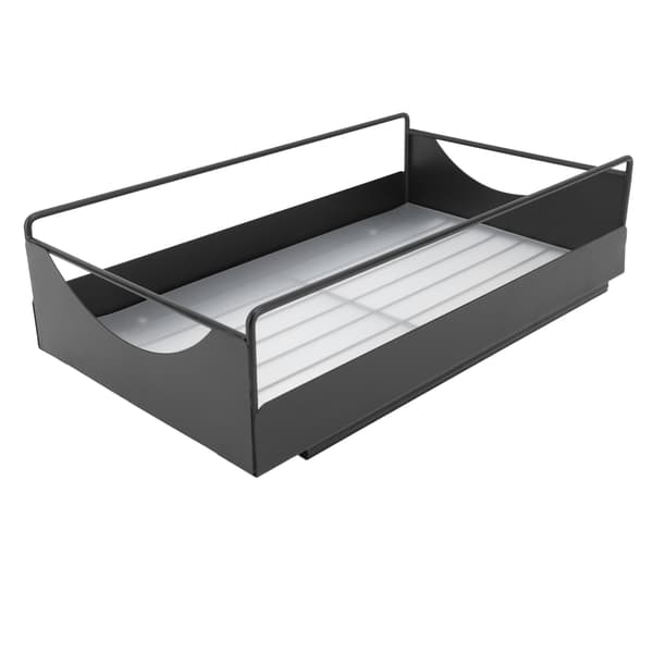 Stål Udtræksbar Skabsarrangør Sort M 227x401x85mm
