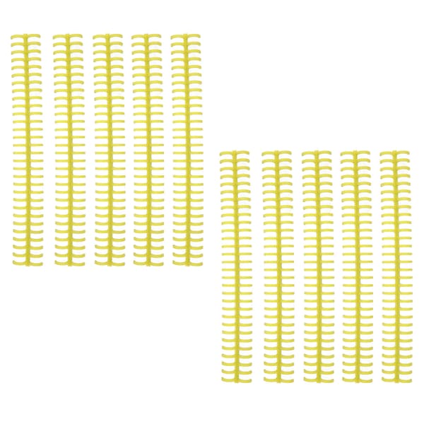 10 Bindende Spiralspoler Kamme 30 Huller Plaststrimler til Løse Blade 1,3 cm Diameter Gul