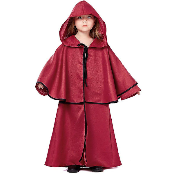 Kap med flæsede hætter, Cosplay-kostumefarve til børn1 XS