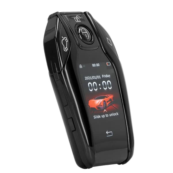 Universal TK800 Plus LCD Knappsats Smart Nyckel Fjärrkontroll Nyckellös Ingång Start Stopp Motor Knapp Svart