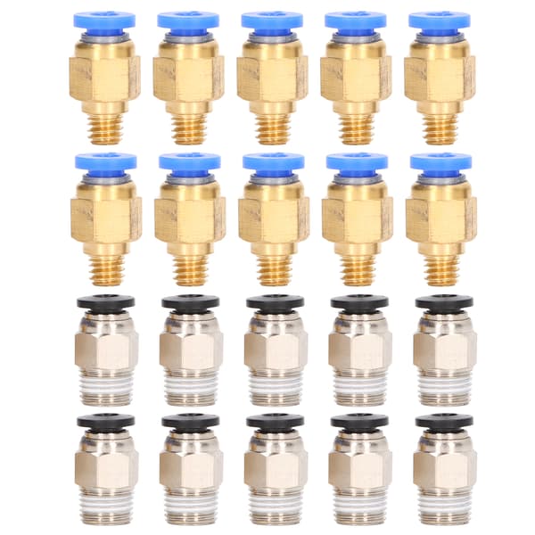 20 stk. 3D-skriver Pneumatisk kobling PC4-M6 PC4-10 Tilbehørssett for Creality Ender 3