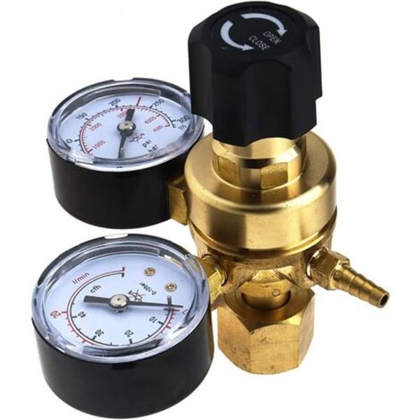 CO2-gascylinderregulator Argonblandning Mig Tig Svetsning 0-315 Bar Dubbeltrycksreducerare 2 Enstegsmätare Inlopp L 21