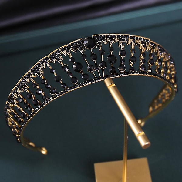 Brudekrone Hovedbeklædning Bryllup Fødselsdag Krone Hovedbeklædning Rhinestones Retro Luksus Hårtilbehør Til HG852