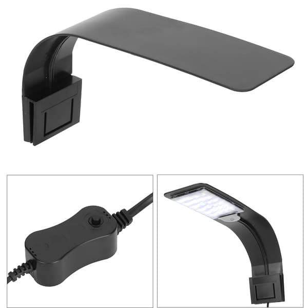 10W 220V EU Plugg Akvarium Klipplys for Akvatiske Planter Hvit Blå LED