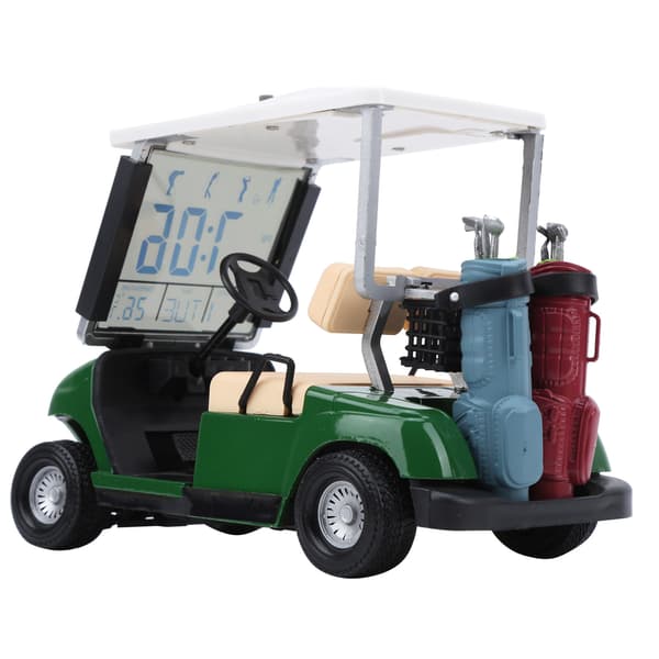 Golf evighetskalender i plast, klubbbil, gave, minigolfbilklokketilbehør