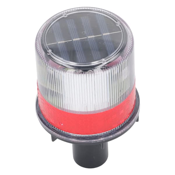 Soldrevet LED Strobe PC Shell Reflekterende Vandtæt Switch Beacon Advarselslys Sikkerheds Strobe