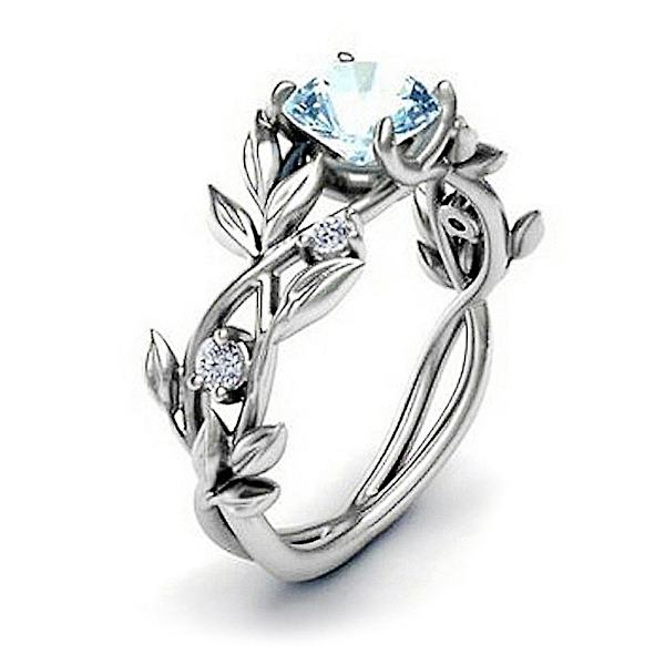 Kvinder kreative blade Design Legering udhulet Rhinestone Ring Charm smykker US 9