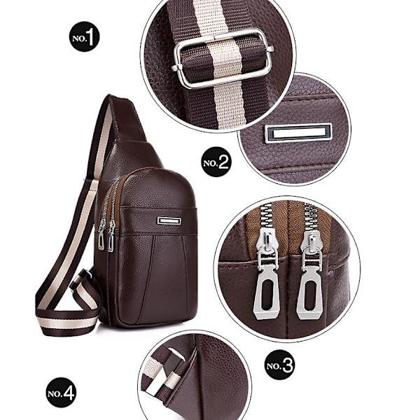 Crossbody-väska för män (mörkbrun)