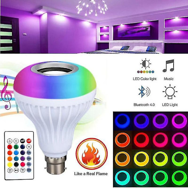 Värikäs Bluetooth musiikkipolttimo RGB Smart Bluetooth musiikkipolttimo