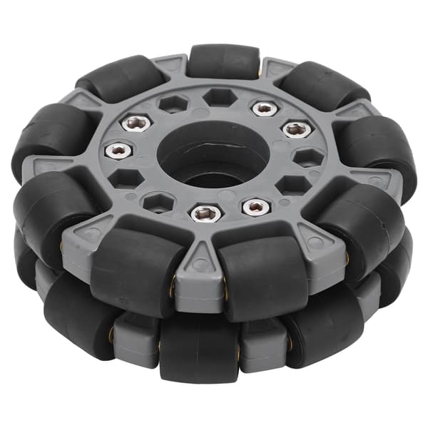 100 mm dubbla runda plasthjul med caster, 20 kg lastkapacitet för plattformsrobotset 14049