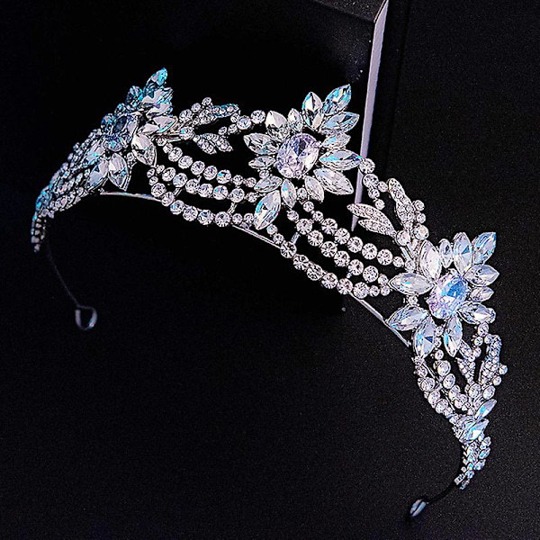 Brudkrona Huvudbonader Full Rhinestones Inlagd Retro Huvudbonad Lyxkrona Bröllopsfödelsedagshår