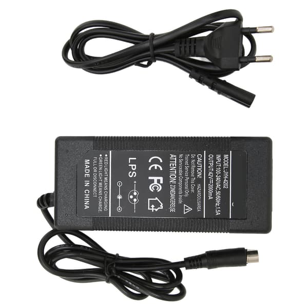 42V 2A DC 5525mm Strømadapter Smart Sikker Lading 100‑240V EU-plugg