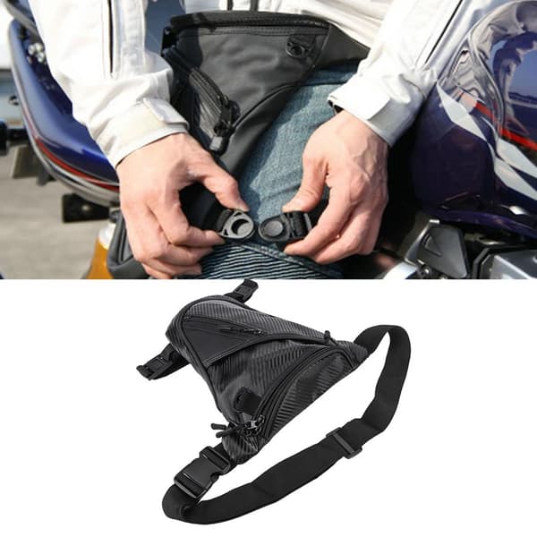 Trendig motorcykel benväska för män Slitstark midjeväska för ridning